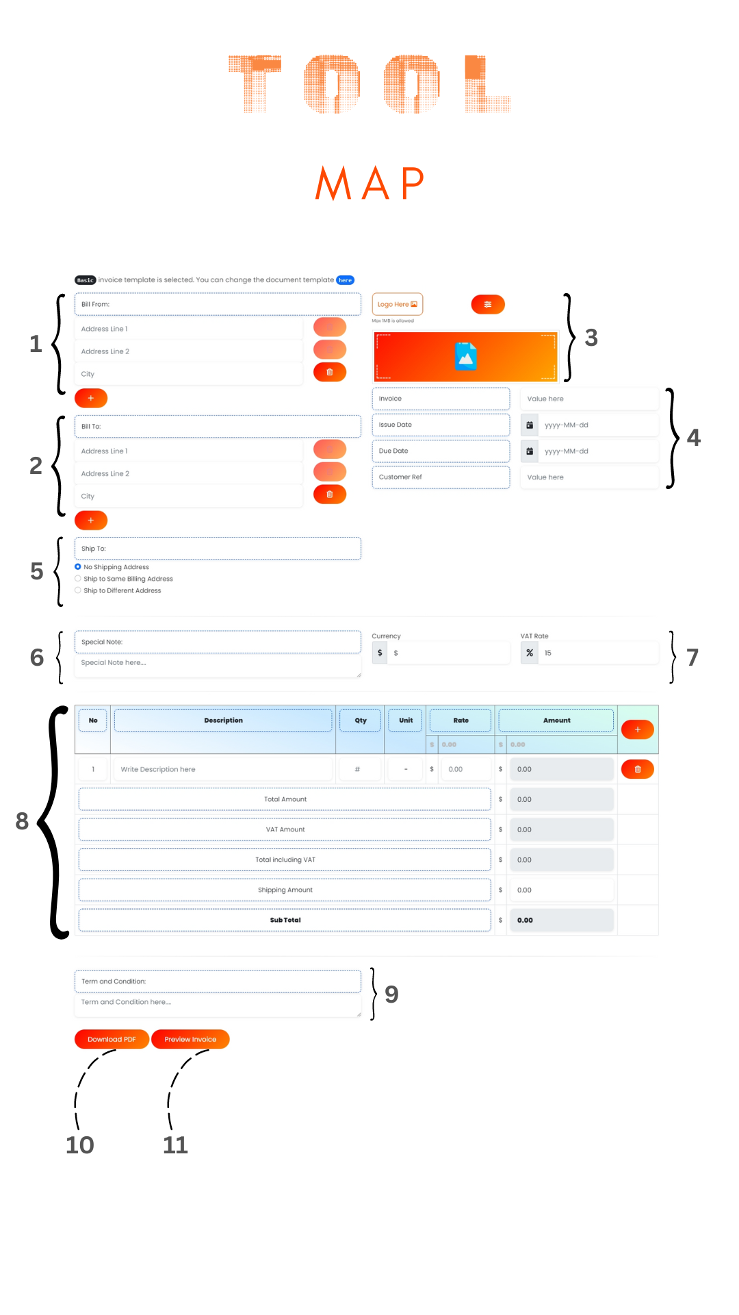 Invoice Dataform Business and Customer Data